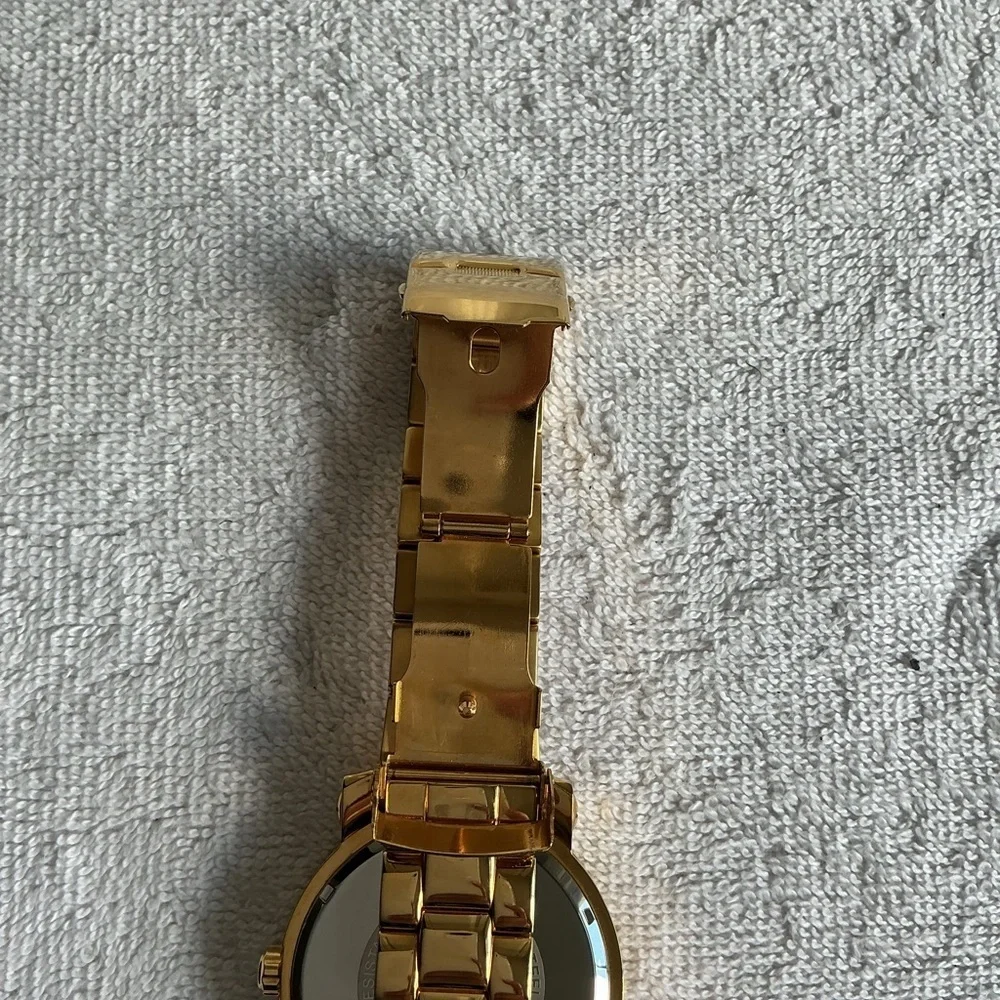 Jo Jino Platinum Watch with Diamond Accents